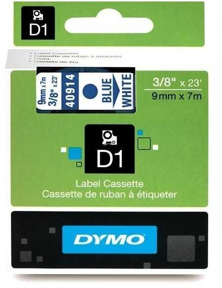 Juostelė DYMO D1 9mm x 7m, mėlyna ant balto / S0720690 40914