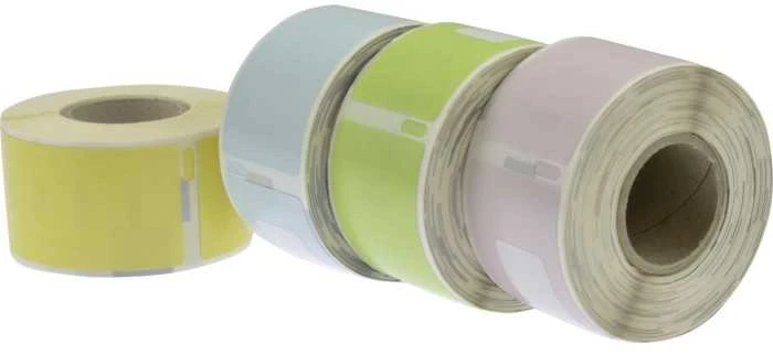 DYMO S0722380 Etiketės spalvotos 89 x 28mm (4x130vnt): geltona, mėlynas, rausva, žalia