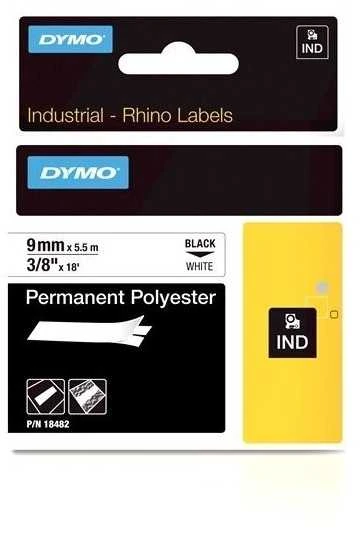 DYMO 18482 etikečių juostelė Juoda ant baltos