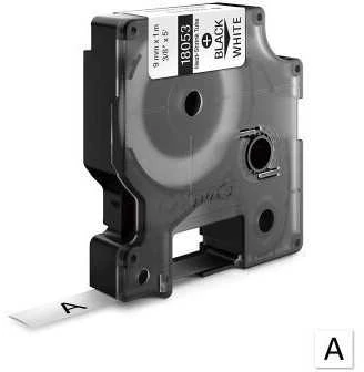DYMO 18053 RHINO Termo vamzdelis 9mm x 1,5m (balta / juodas šifras)
