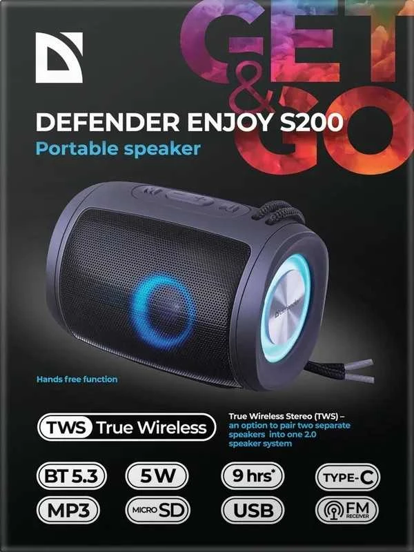 Nešiojama kolonėlė Defender Enjoy S200