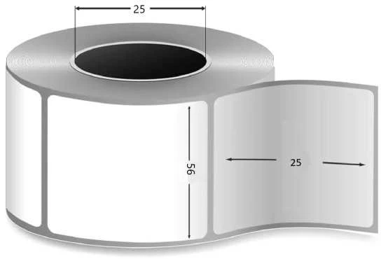 EPSON 56mm x 25mm Raudona Thermal Label Core 25mm 1000 Labels Removable Dore Manufacturer