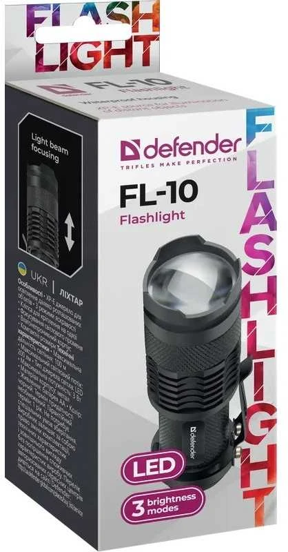 Žibintuvėlis Defender Žibintuvėlis Defender FL-10, XP-E, 3 tryby, metalo sp. obudowa