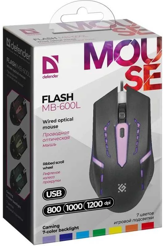 Kompiuterio Pelė - Defender Flash MB-600L 1200dpi LED