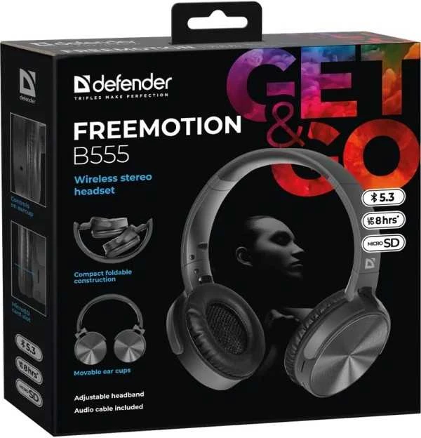 Ausinės DEFENDER BLUETOOTH FREEMOTION B555 Juodas