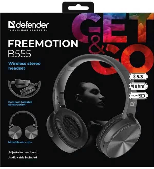 Ausinės DEFENDER BLUETOOTH FREEMOTION B555 Juodas