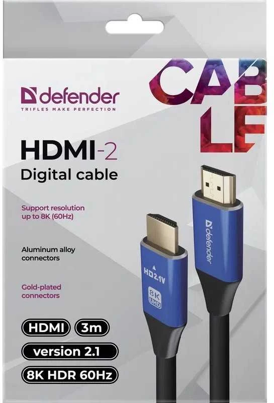 Kabelis Defender HDMI - HDMI 3m juoda (87332)