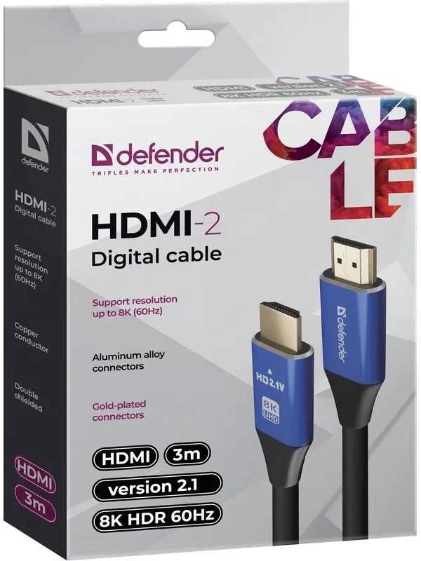 Kabelis Defender HDMI - HDMI 3m juoda (87332)