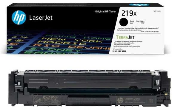 HP TerraJet originalus toneris W2190X, HP 219X, juodas, 3200p, didelės talpos
