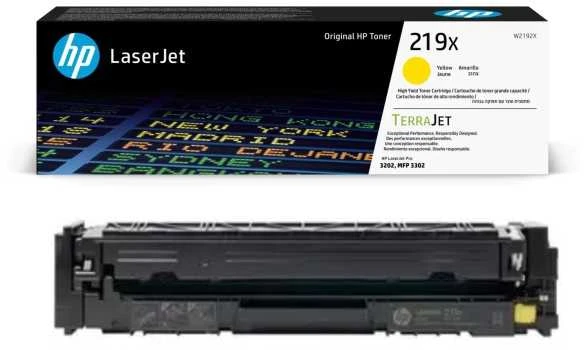 Originalus HP TerraJet dažiklis W2192X, HP 219X, geltonas, 2500p, didelės talpos