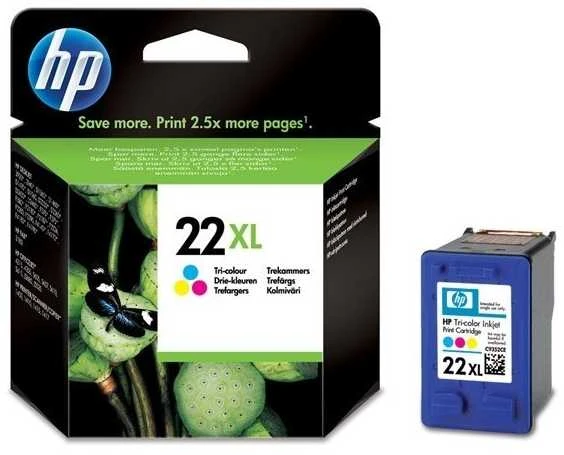 Hewlett Packard (HP) Patrone HP Nr. 22XL Tricolor C9352CE 11ml rašalo kasetė