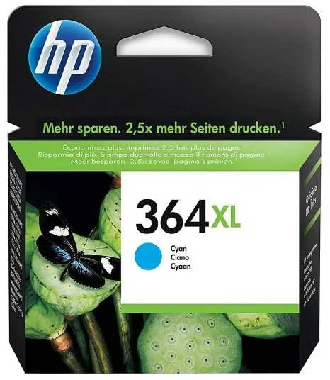 Rašalo kasetė HP 364XL, žydra