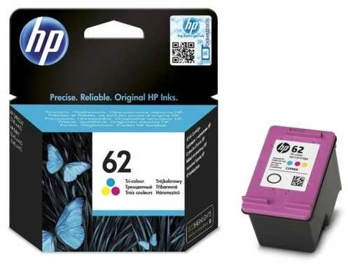 Hewlett Packard (HP) HP 62 trijų spalvų rašalo kasetė, lizdinė pakuotė