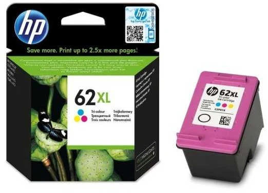 Hewlett Packard (HP) HP 62XL didelio našumo trispalvė rašalo kasetė, 415 puslapių, skirta HP ENVY 5540,5640,7640, Officejet 5740
