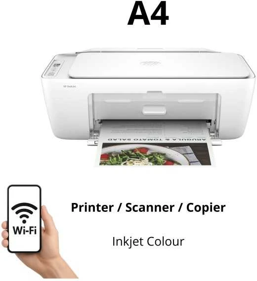 Hewlett Packard (HP) HP Deskjet 2810e daugiafunkcis daugiafunkcis spalvotas rašalinis spausdintuvas, 216 x 297 mm, A4, 7,5 psl./min., spausdina 60 lapų, USB, „Bluetooth“, „Wi-Fi“