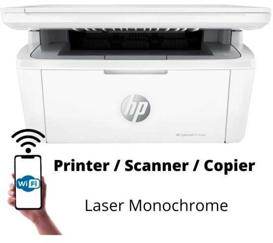 Daugiafunkcis lazerinis spausdintuvas HP LaserJet MFP M140w, spausdinimas / kopijavimas / skenavimas, nespalvotas, A4, 20 ppm, USB / Wi-Fi, baltas
