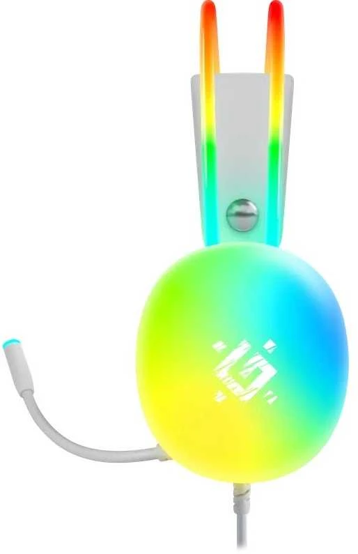 Defender Ausinės Defender IGNIS Šviečiantys žaidimai USB RGB Balta + ŽAIDIMAS