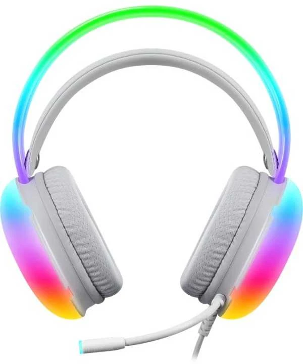 Defender Ausinės Defender IGNIS Šviečiantys žaidimai USB RGB Balta + ŽAIDIMAS
