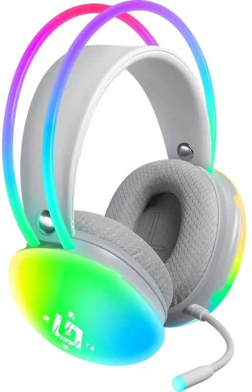 Defender Ausinės Defender IGNIS Šviečiantys žaidimai USB RGB Balta + ŽAIDIMAS