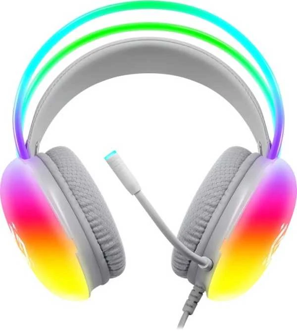 Defender Ausinės Defender IGNIS Šviečiantys žaidimai USB RGB Balta + ŽAIDIMAS