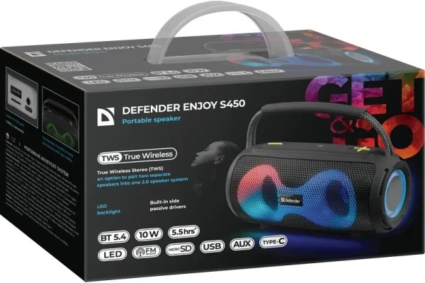 Kompiuterio kolonėlės Defender Nešiojama kolonėlė Enjoy S450 (AVDFG1B50730)