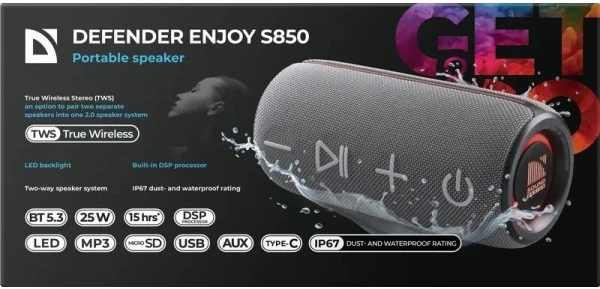 Kompiuterio kolonėlės Defender Nešiojama kolonėlė Enjoy S850 (65851)