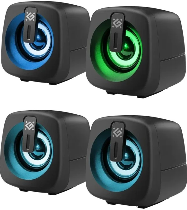 Kompiuterio kolonėlės PC SPEAKERS DEFENDER J1 2.0 6W LED USB Juodas