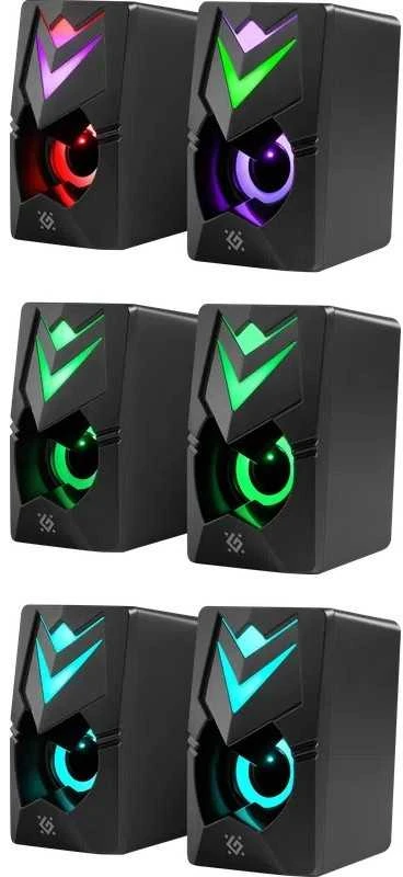 Kompiuterio kolonėlės PC Speakers 2.0 DEFENDER J4 2.0 6W LED USB juodas