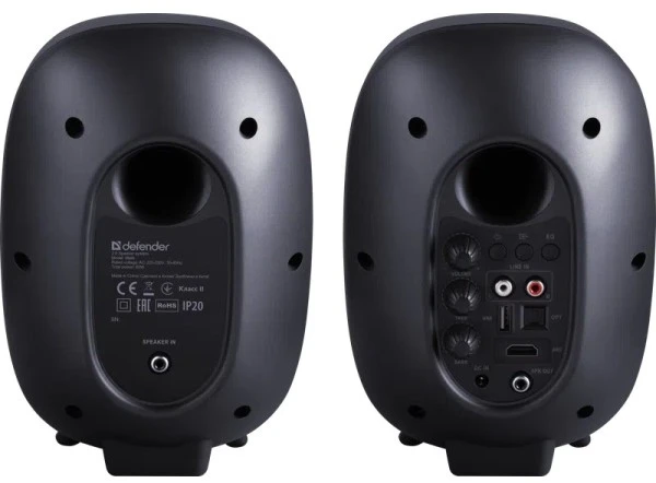 Kompiuterio kolonėlės Defender Nešiojama kolonėlė Głośniki MELIS 2.0 60W Bluetooth USB/DSP/HiFi/MP3/HDMI/EQ pilot juoda (65921)