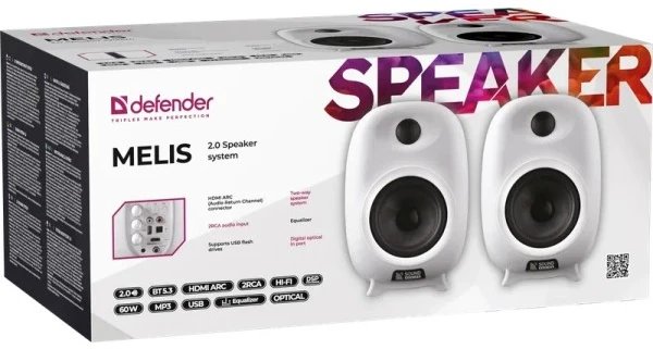 Kompiuterio kolonėlės Defender Nešiojama kolonėlė MELIS 2.0 Baltas (AVDFG2B00280)