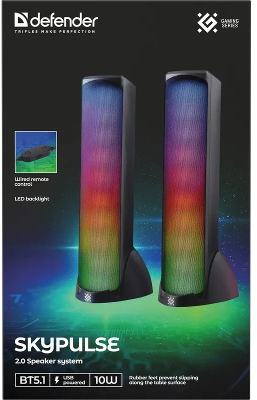 Kompiuterio kolonėlės „Defender Skypulse 2.0“ 60 W kompiuterio garsiakalbiai + „Bluetooth RGB“