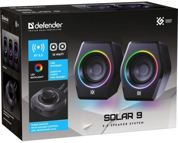 Kompiuterio kolonėlės Głośniki komputerowe Defender SOLAR 9 (65939)