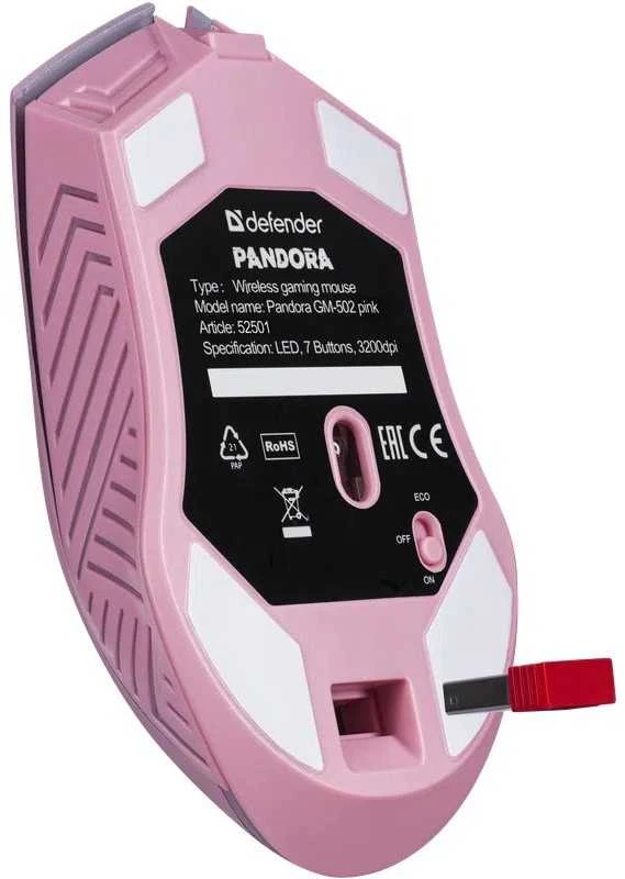 Defender Pandora RF belaidė pelė pink 3200 dpi 7P