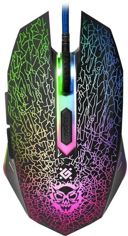 Defender su laidu žaidimų pelė SHOCK-110L juodos spalvos,6 buttons, 3200dpi, 52110
