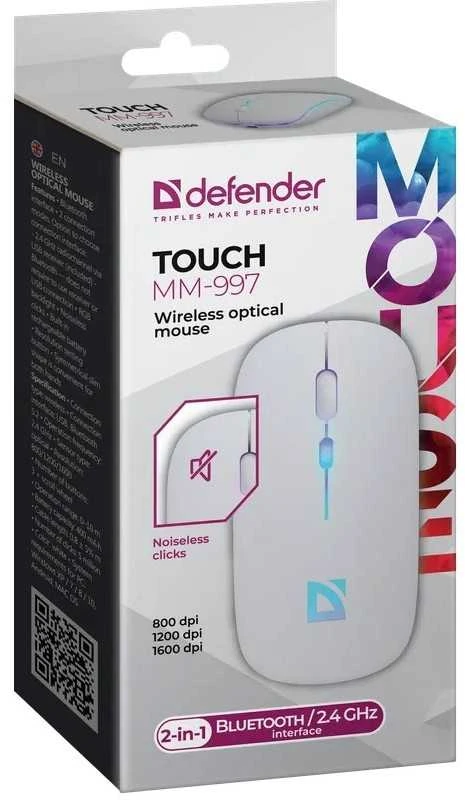 Pelė Defender Touch MM-997 balta