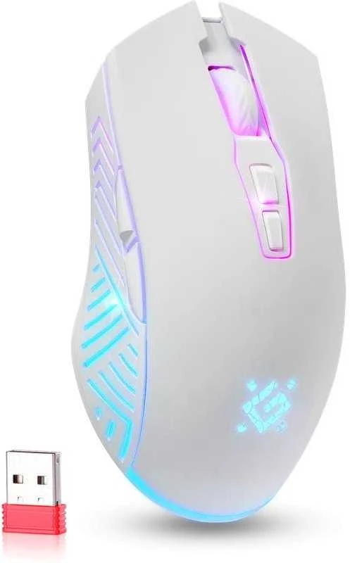 Belaidė pelė DEFENDER PANDORA RF Baltas 3200dpi 7P