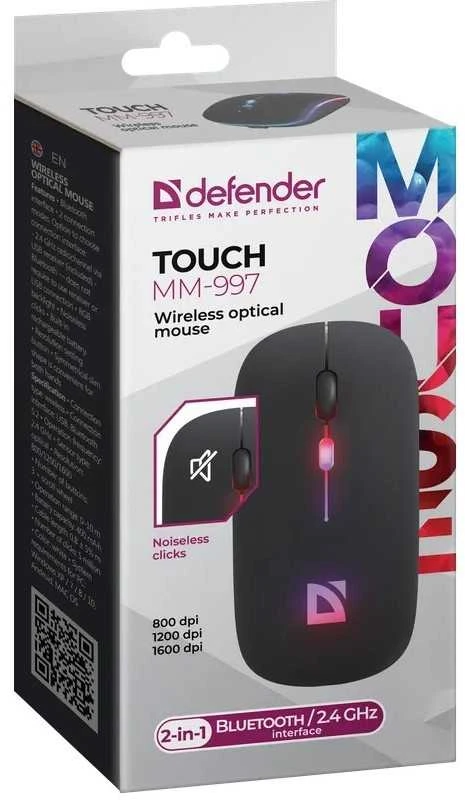 Pelė Defender Touch MM-997 juoda