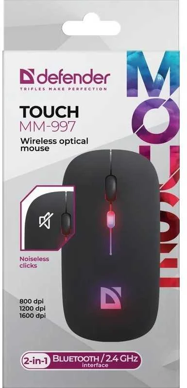 Pelė Defender Touch MM-997 juoda