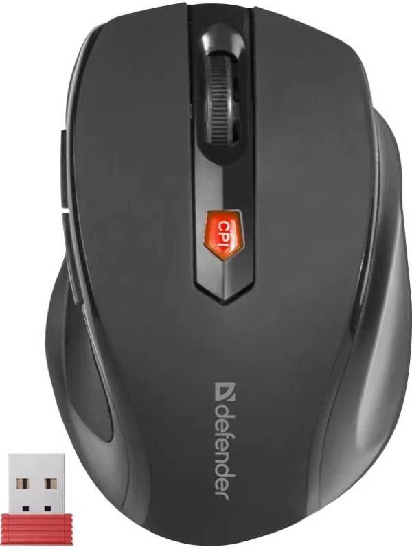 Belaidė pelė "defender pelė ultra mm-315" pelė, 1600dpi, optinė, 6 bitai, belaidė, juoda, 1 vnt.