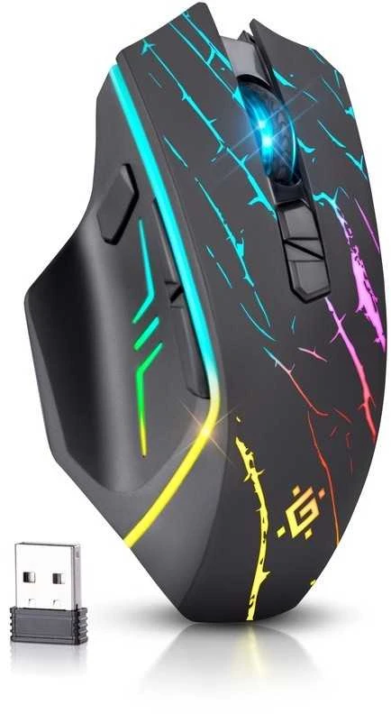 Kompiuterio Pelė - Defender GM-503 Uran Optinė RF RGB 3200dpi
