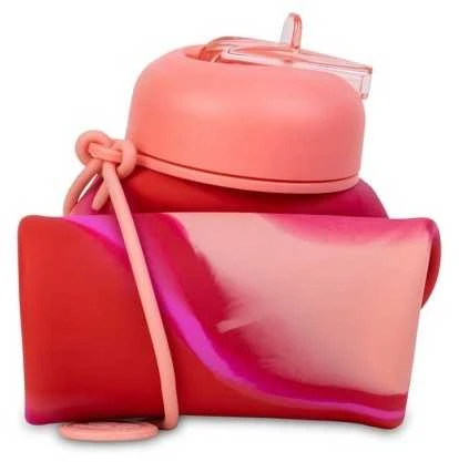 Pink Rožinė Gertuvė silikoninė CoolPack Pump 600 ml Girls Rožinė