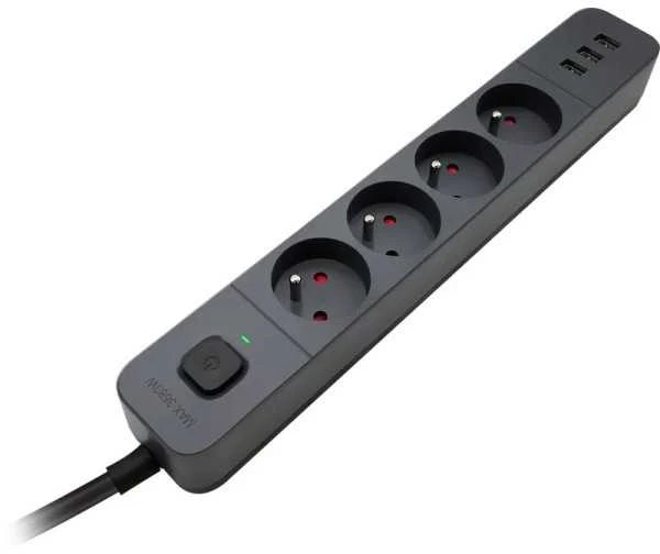 Defender listwa SFS 133 4G+3xUSB 1.5m juoda