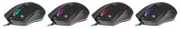 Pelė Myszka žaidimams Defender Sky Dragon GM-090L su laidu 3200 dpi optinė juoda
