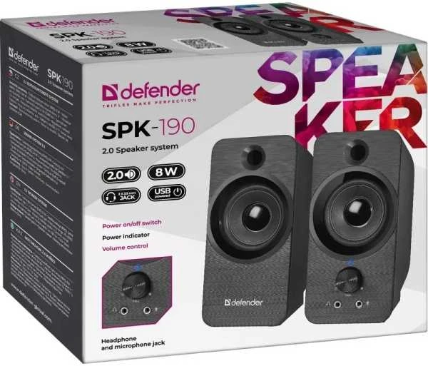 Garsiakalbiai - Defender SPK-190 2.0 8W USB