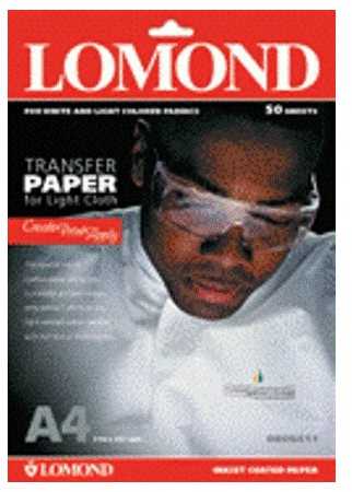 Termopernešimo popierius Lomond Thermotransfer Inkjet Paper A4, 10 lapų, šviesiems audiniams