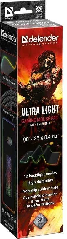 Kilimėlis DEFENDER GAMING ULTRA LIGHT LED pad 900x350x4mm