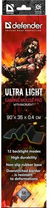 Kilimėlis DEFENDER GAMING ULTRA LIGHT LED pad 900x350x4mm