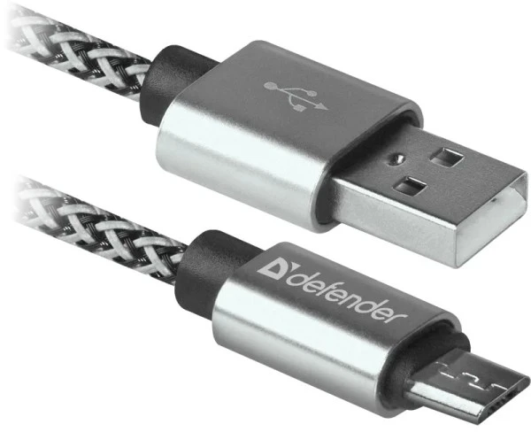 Defender USB AM-MICRO BM 1.0m 2.1A Baltas