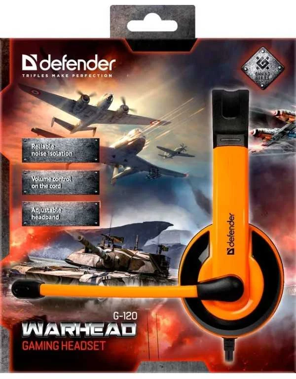Ausinės Defender Warhead G-120 Juodai-Oranžinė