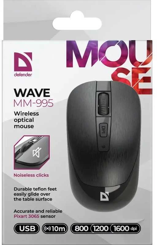 Pelė Defender Wave MM-995 juoda